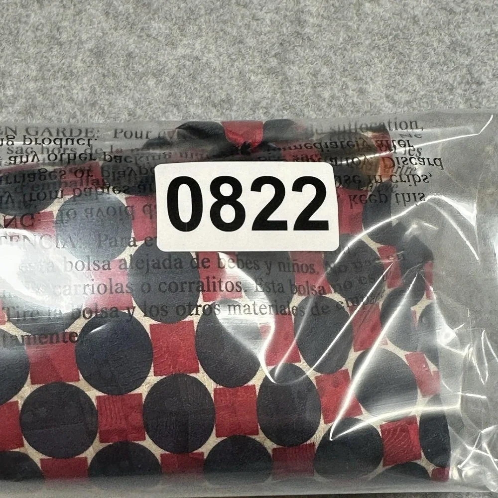 Tongue Tied Tom McLellon Silk Geometric Circle Square Tie Red Navy 60x3.75